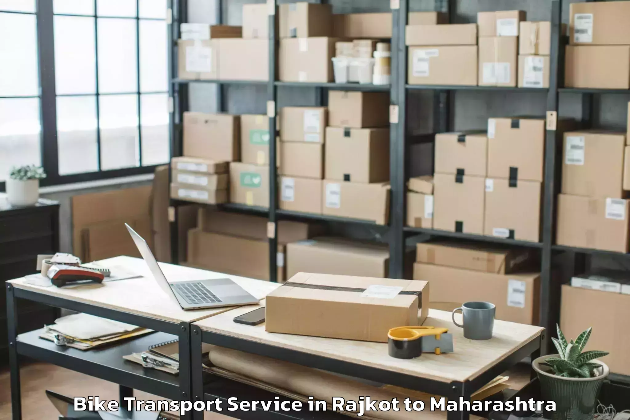 Leading Rajkot to Sonpeth Bike Transport Provider